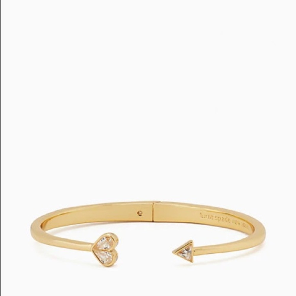 NWT Kate Spade Rock Solid Stone Heart Hinge Cuff